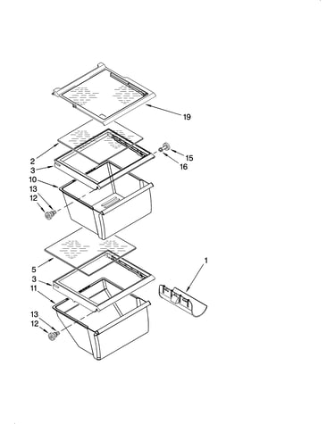 Refrigerator shelf parts