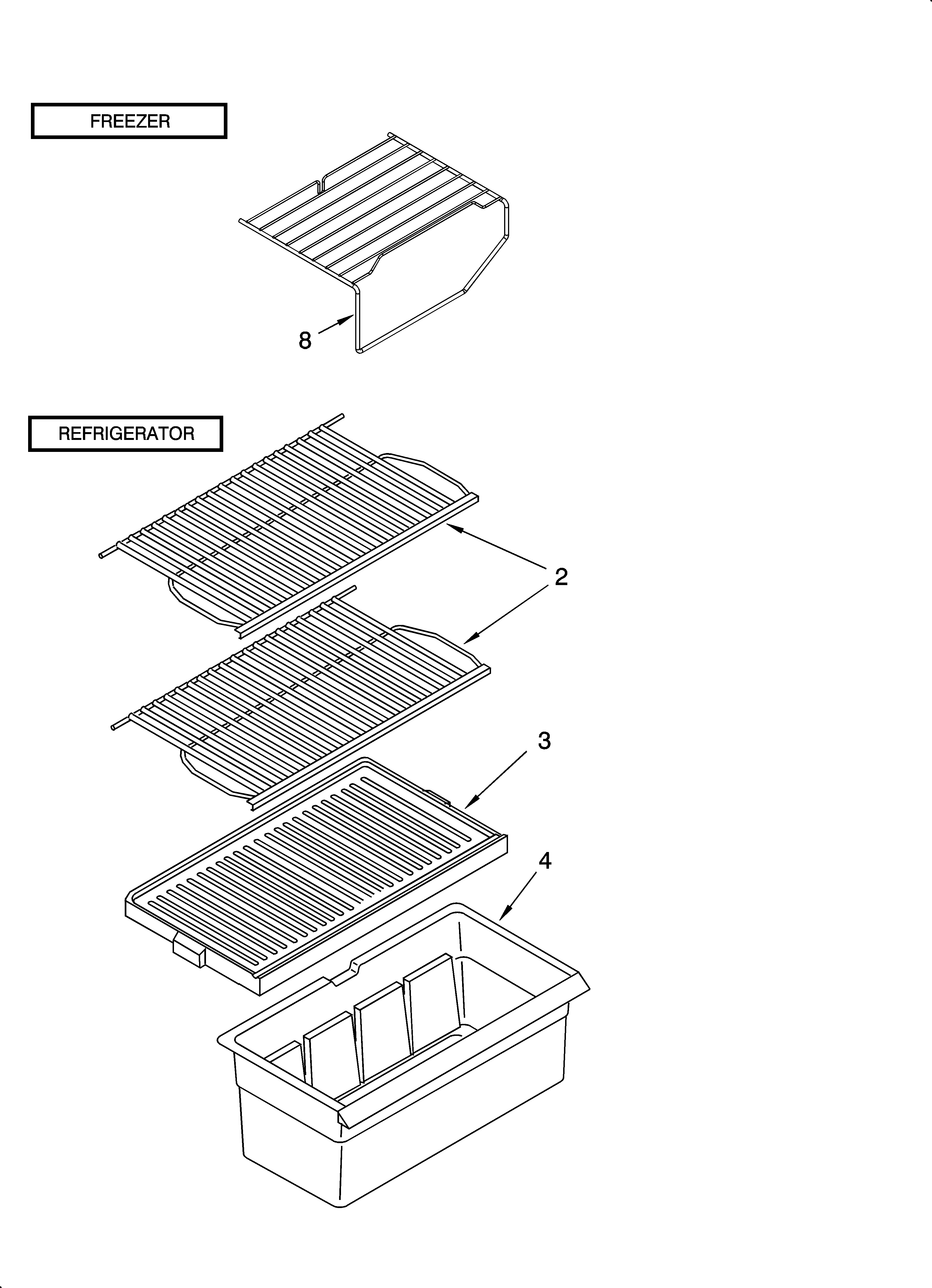 Shelf parts, optional parts