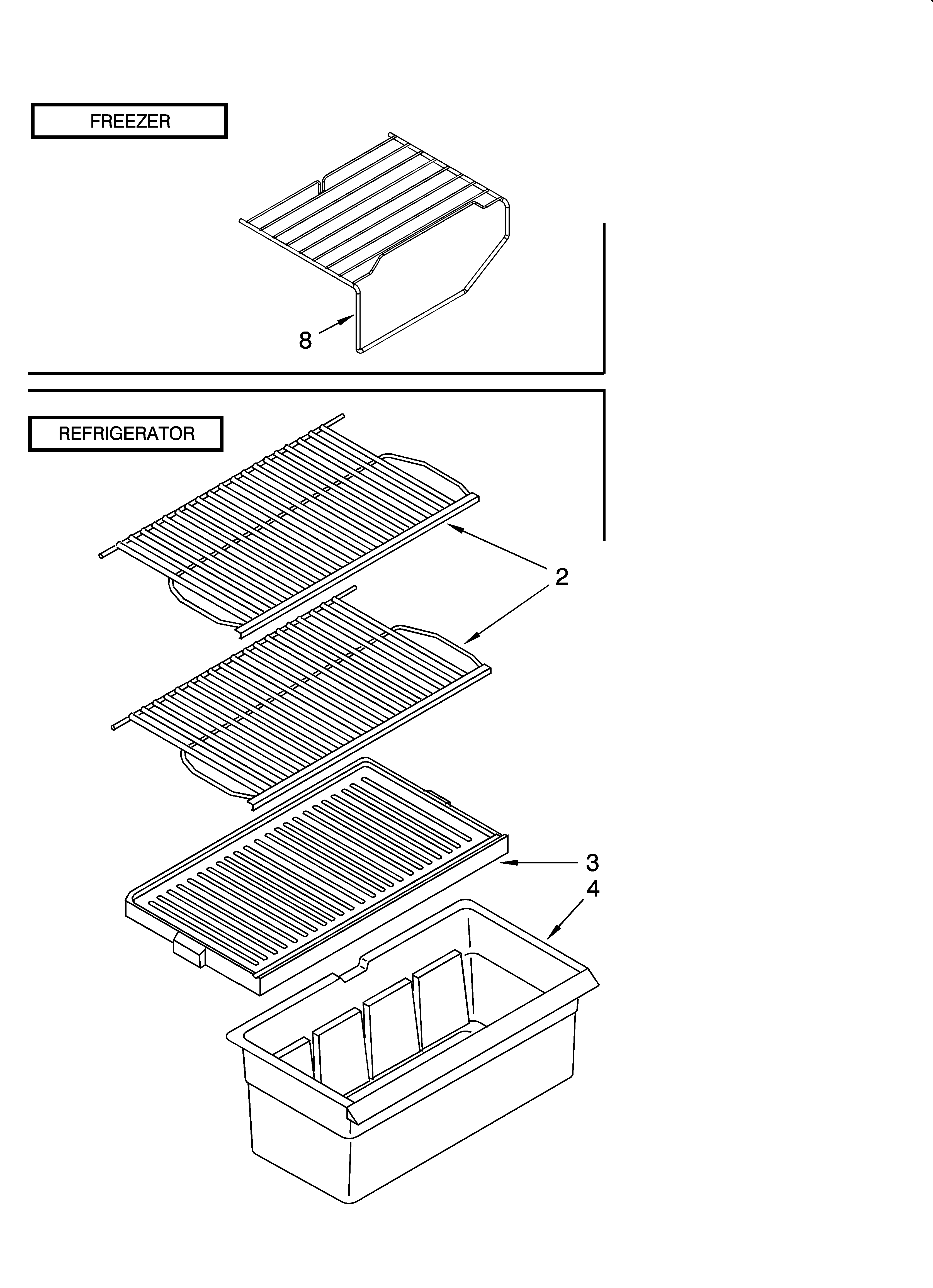 Shelf parts, optional parts