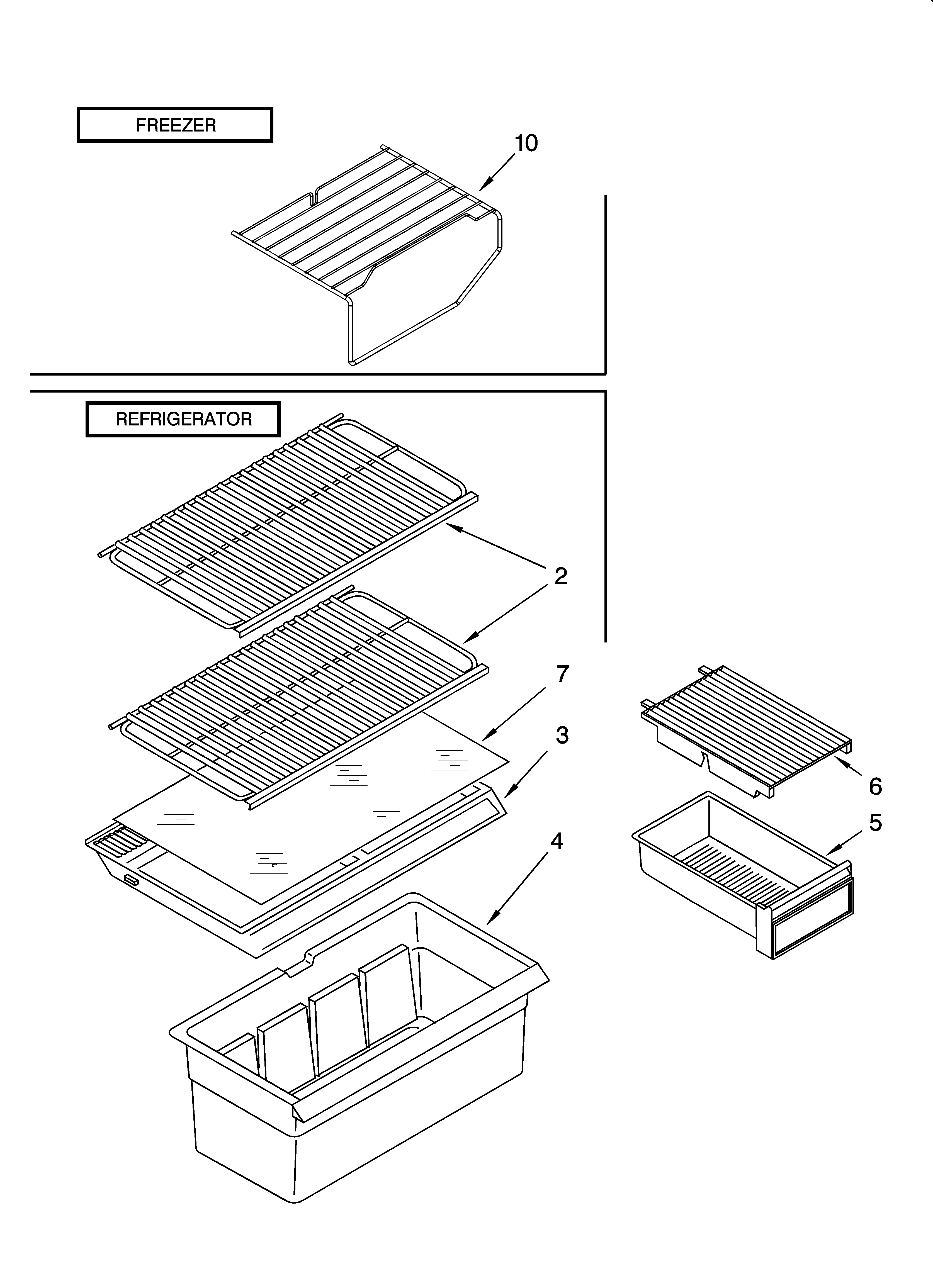 Shelf parts, optional parts