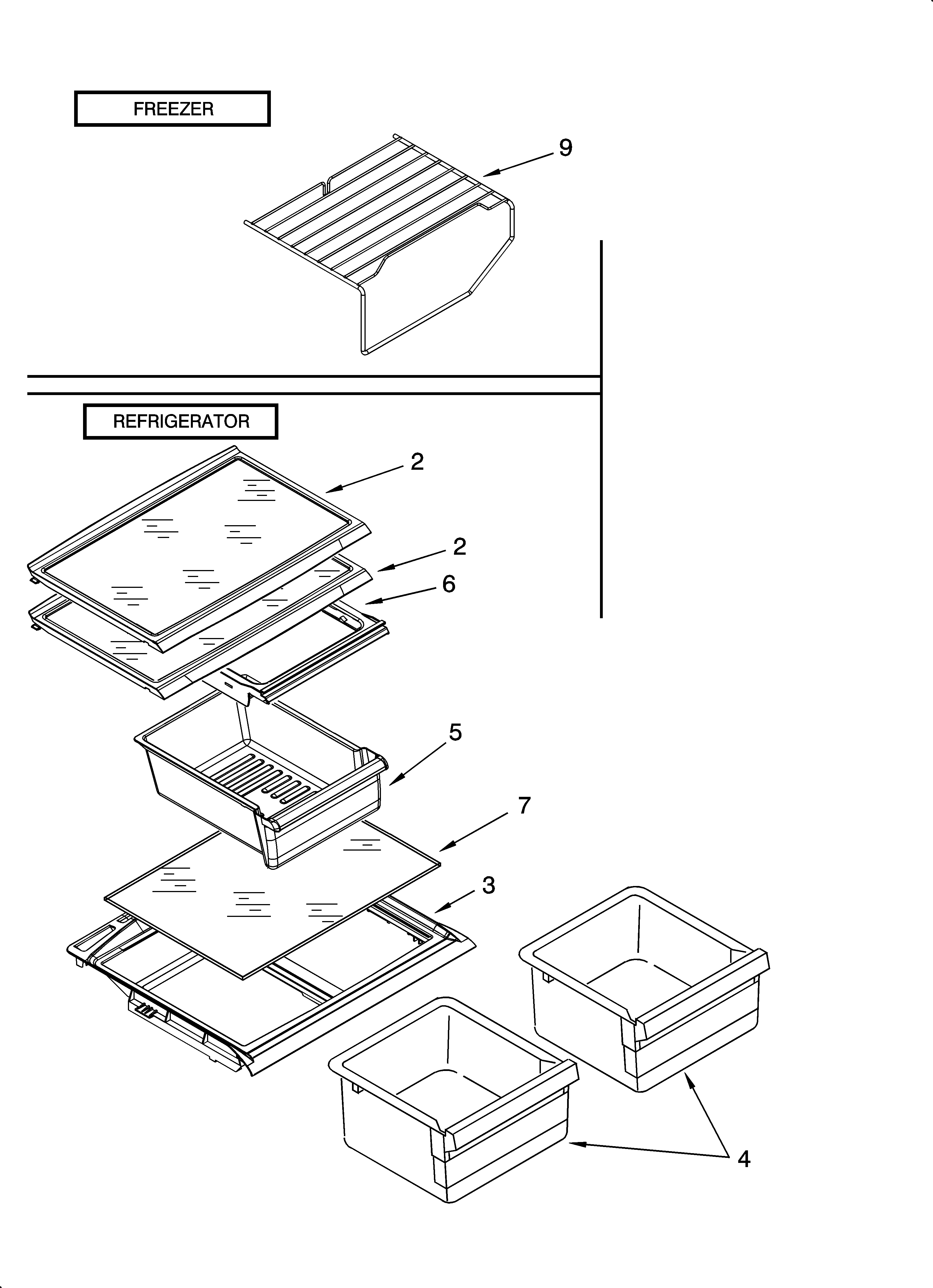 Shelf parts, optional parts