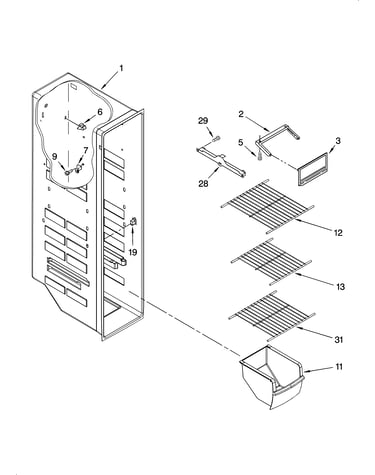 Freezer liner parts