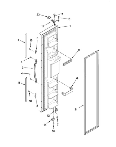 Freezer door parts