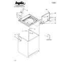 Inglis ITW4100SQ0 top and cabinet parts diagram