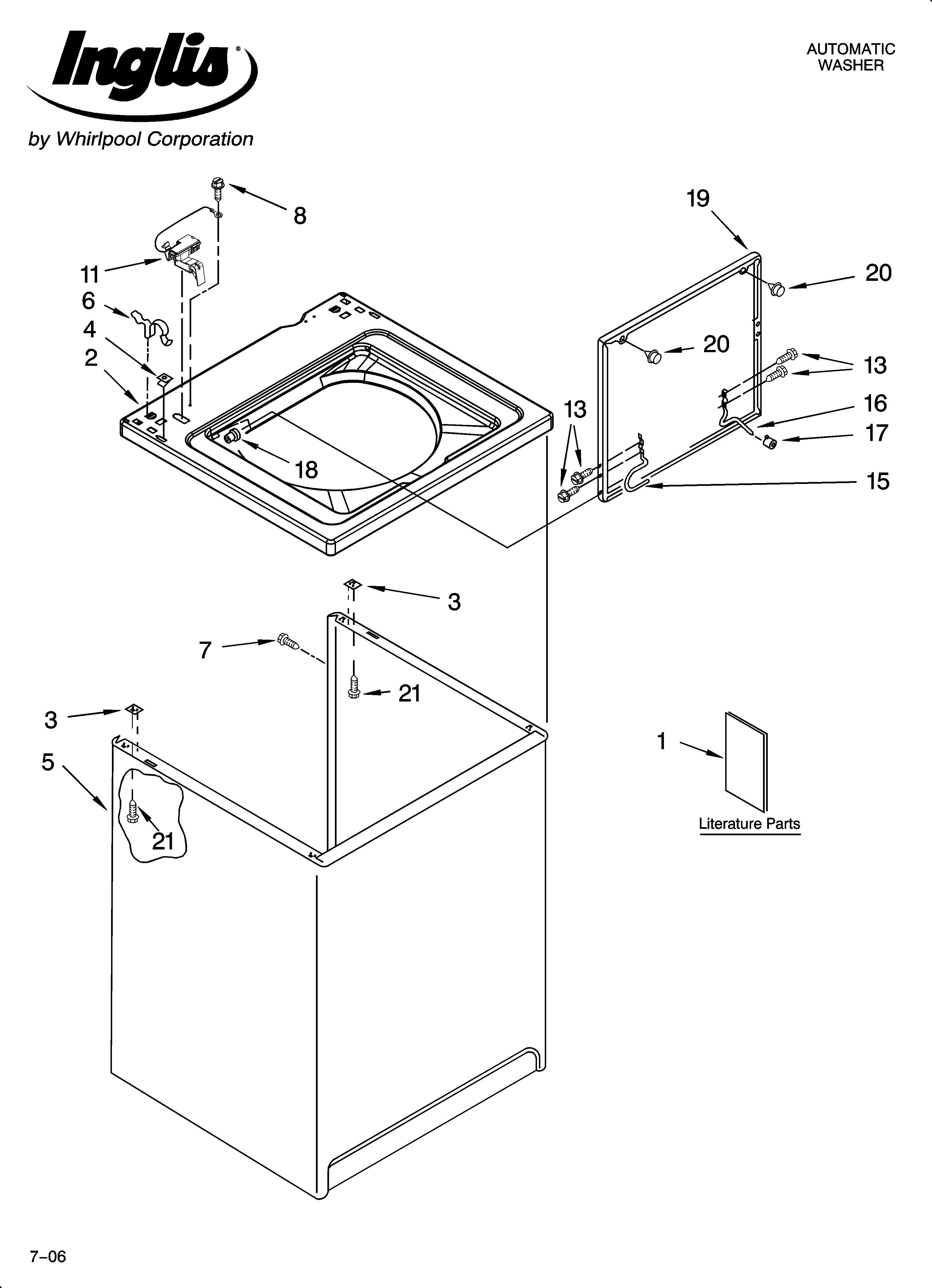 Top and cabinet parts