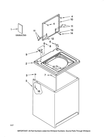 Top and cabinet parts