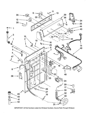 Controls and rear panel parts
