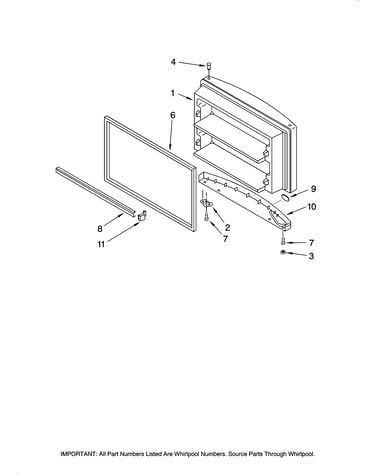 Freezer door parts, optional parts