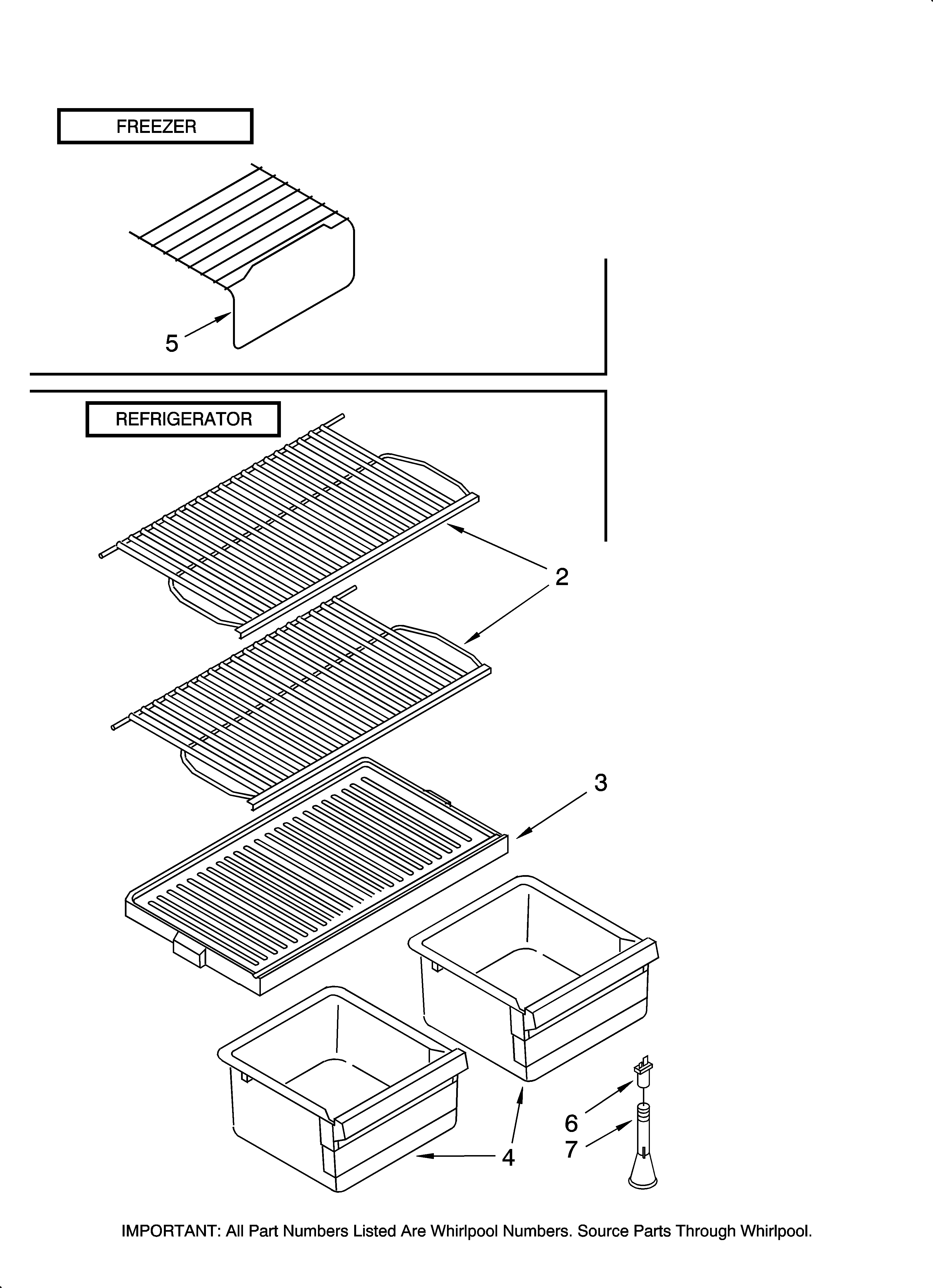Shelf parts, optional parts