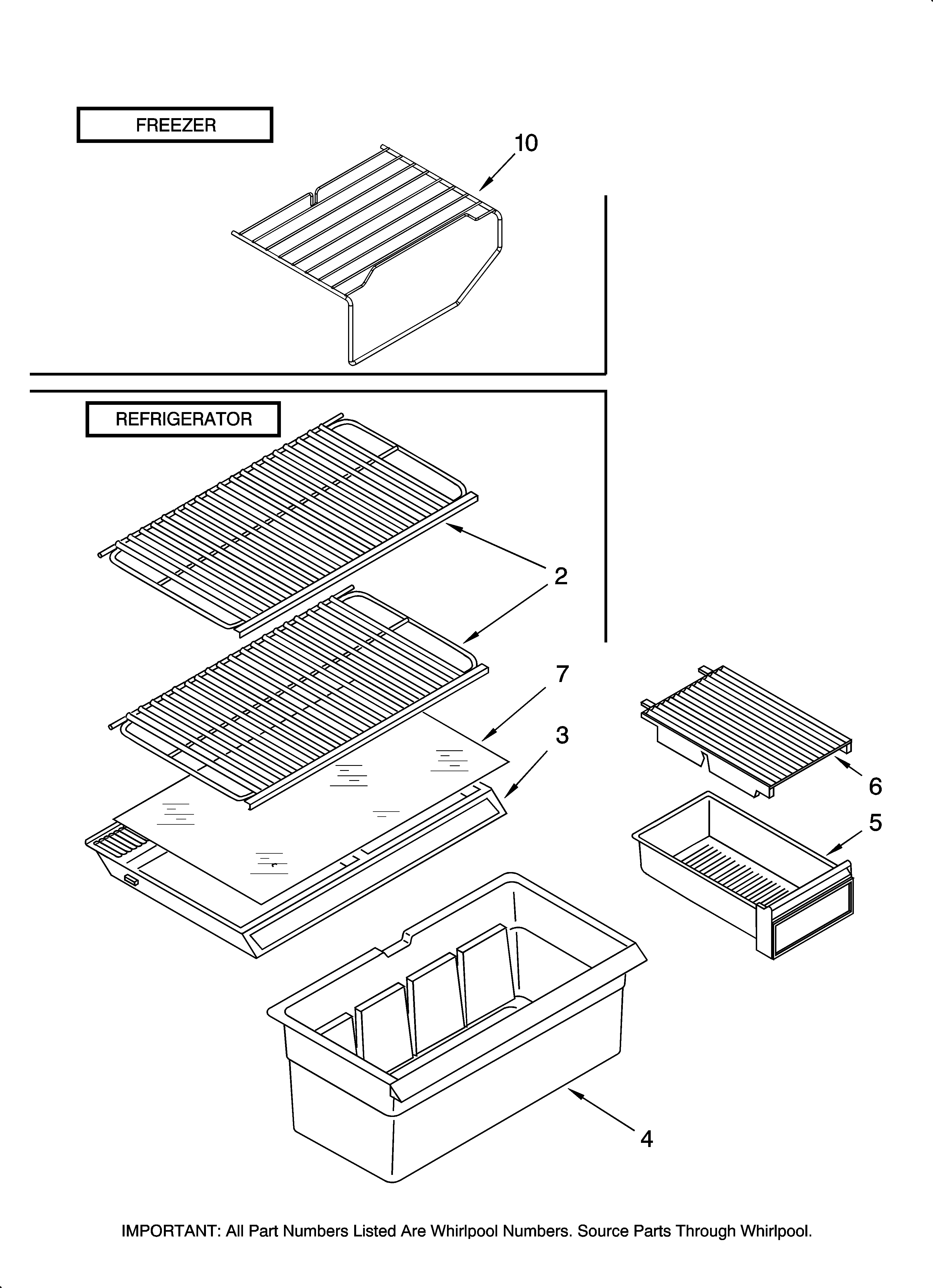 Shelf parts, optional parts