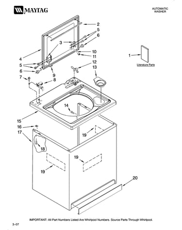 Top and cabinet parts