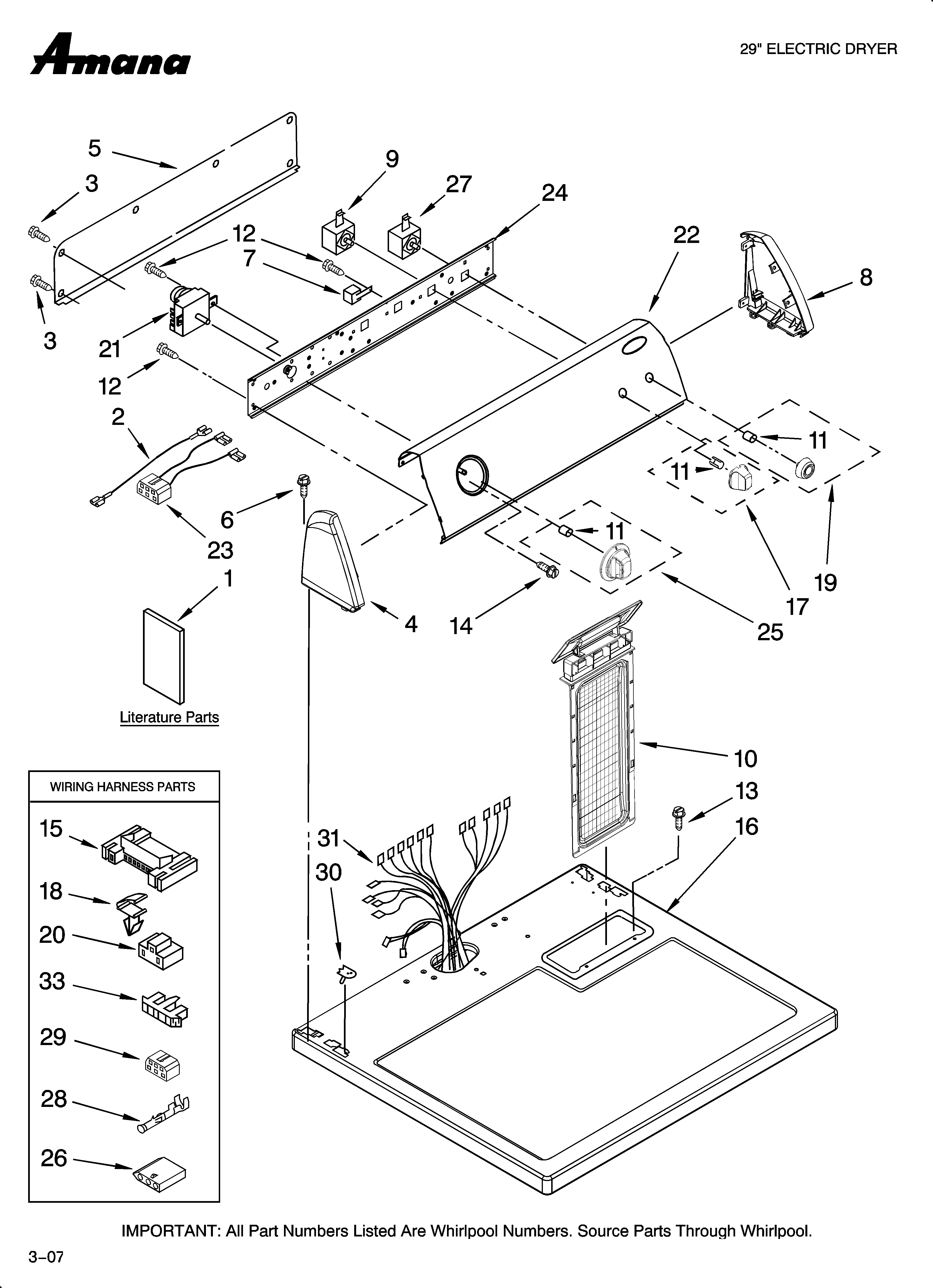 Top and console parts