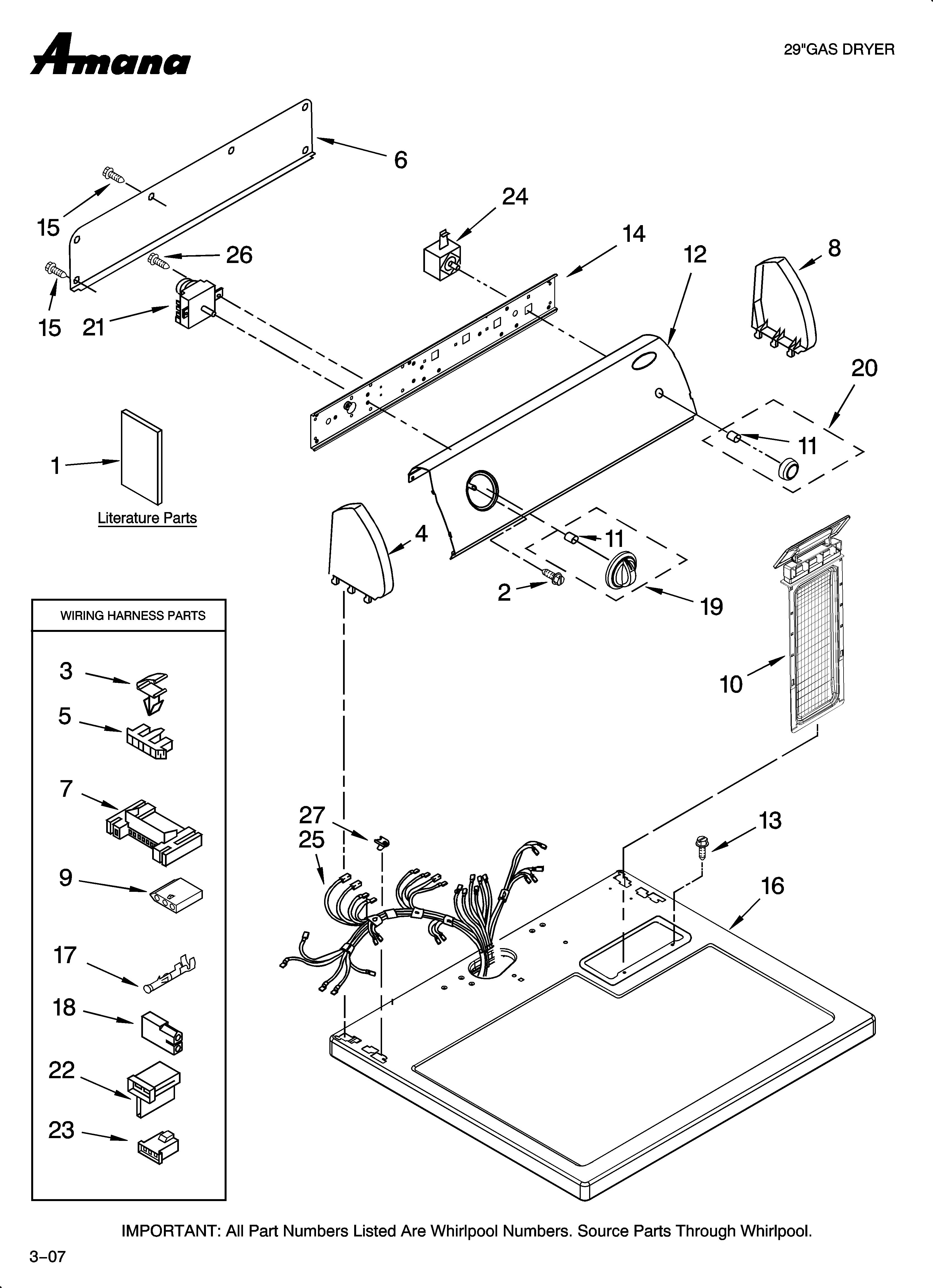 Top and console parts