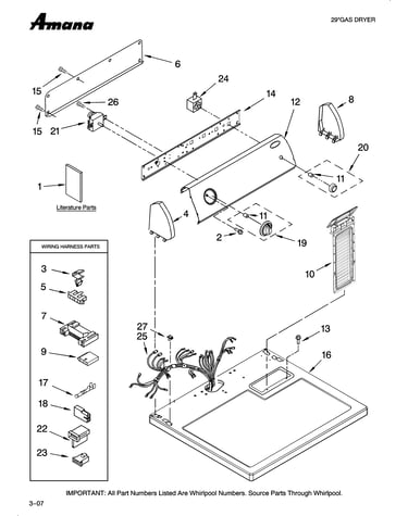 Top and console parts