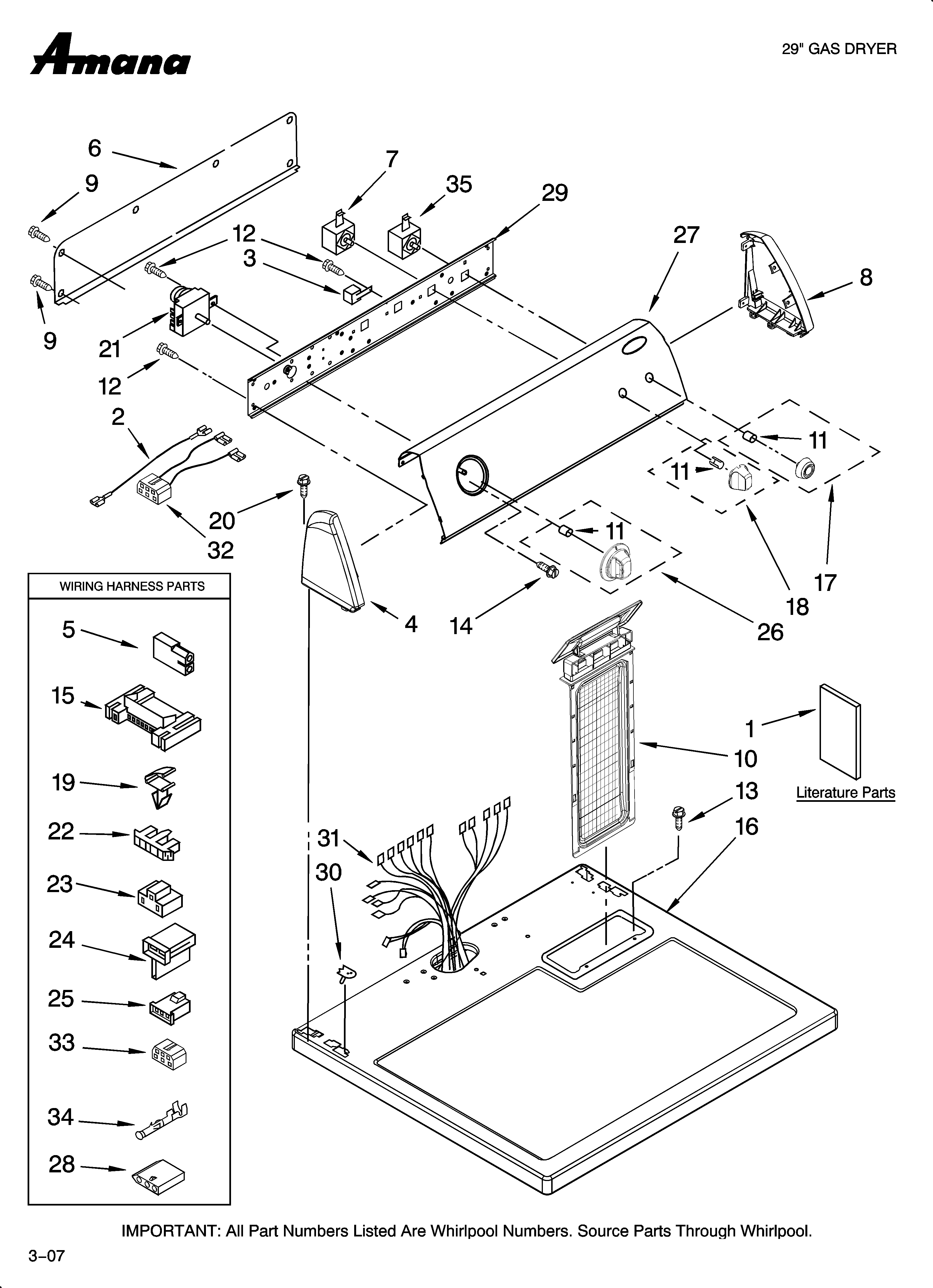 Top and console parts
