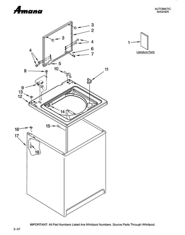 Top and cabinet parts