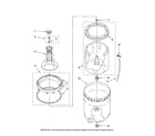Amana NTW5240TQ0 agitator, basket and tub parts diagram