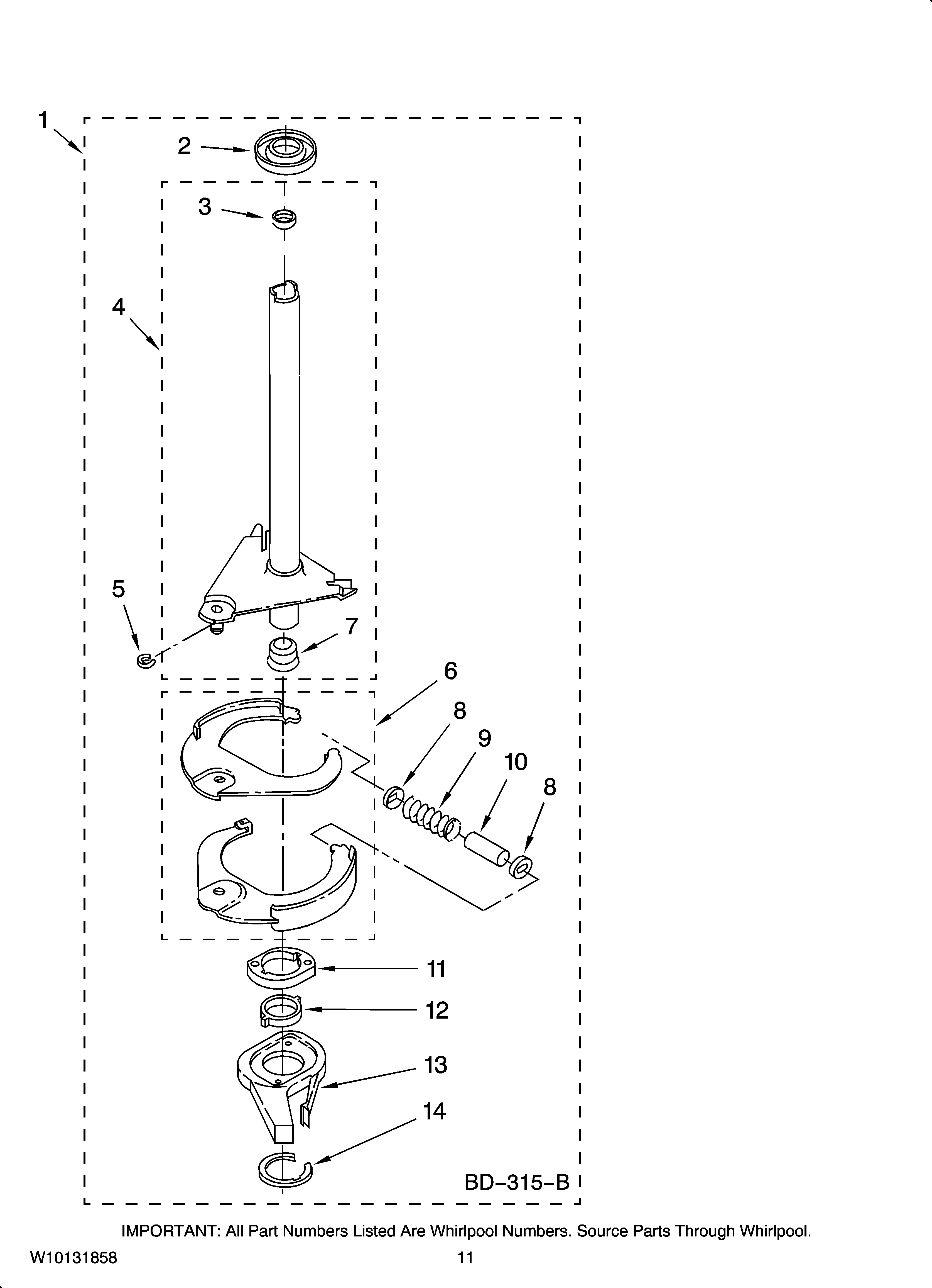 Brake and drive tube parts