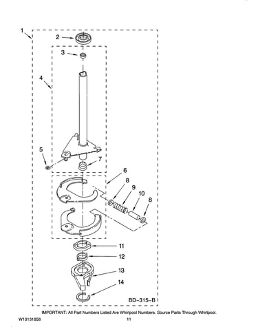 Brake and drive tube parts