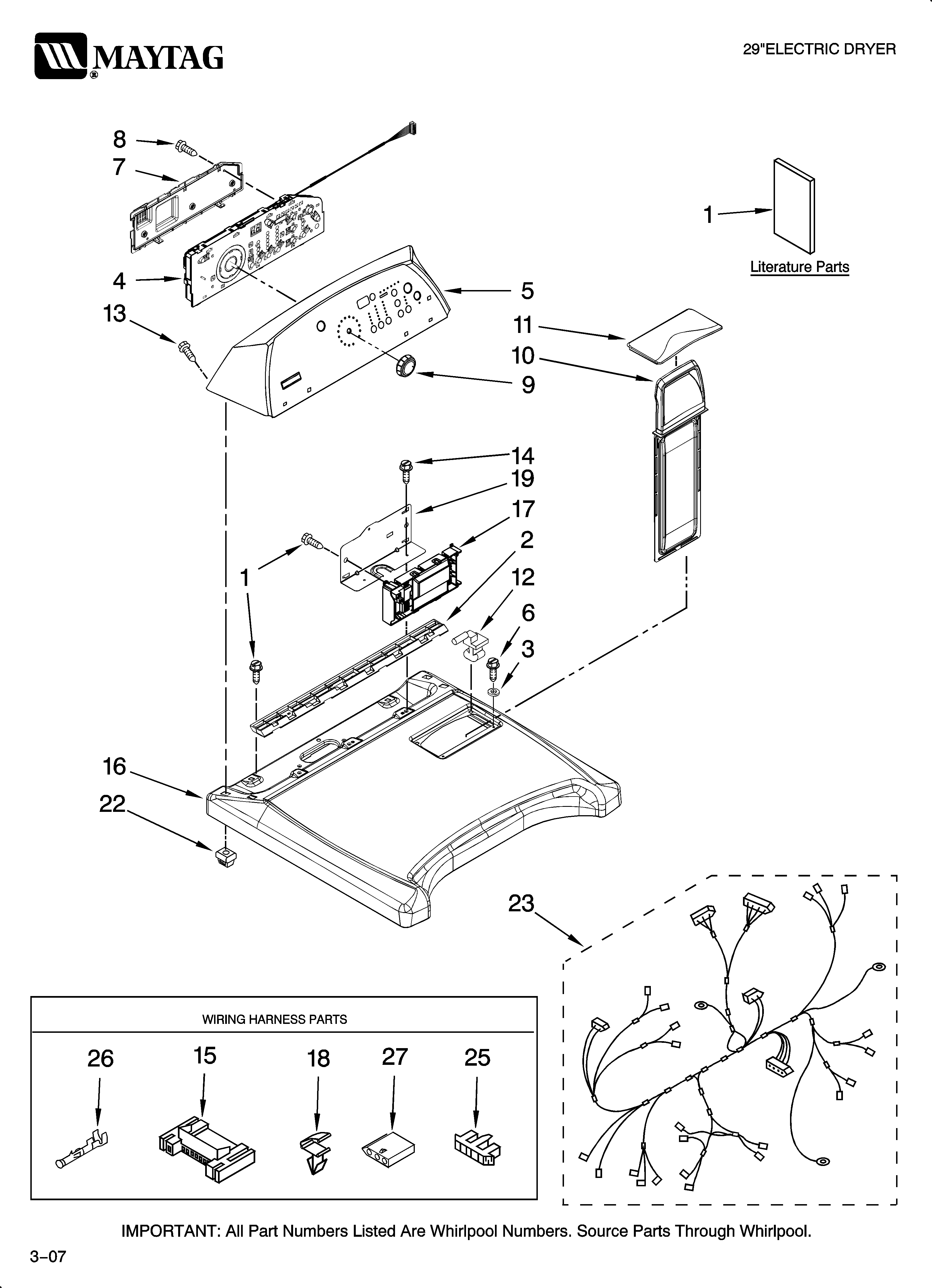 Top and console parts