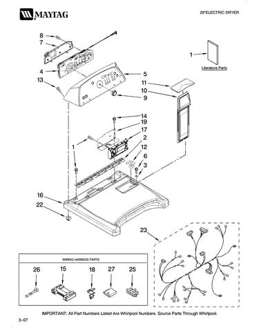 Top and console parts