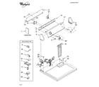 Whirlpool 1CWGD5300SQ0 top and console parts diagram
