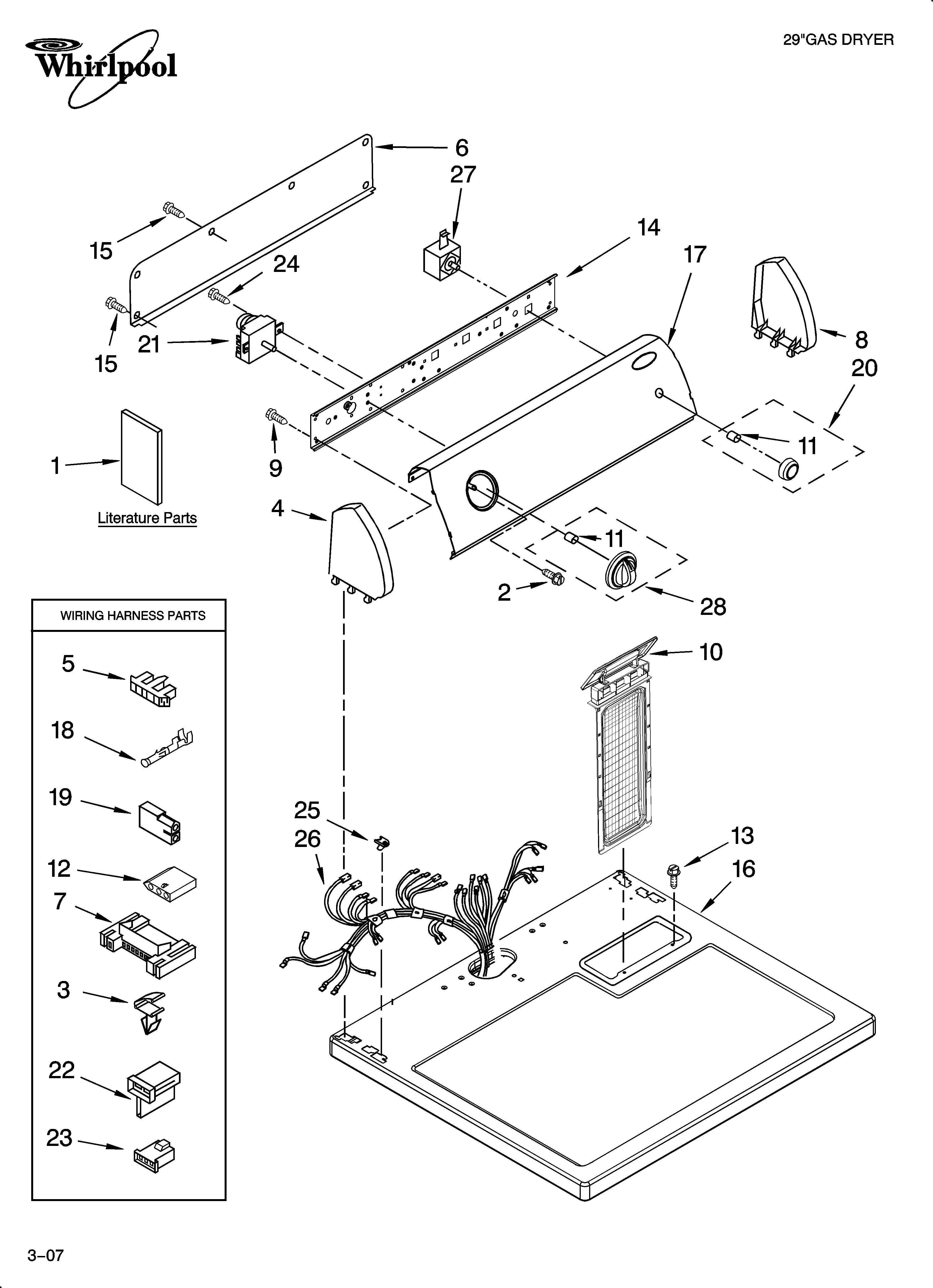 Top and console parts