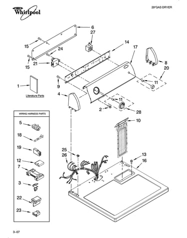 Top and console parts