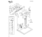 Whirlpool 1CWGD5790SQ0 top and console parts diagram