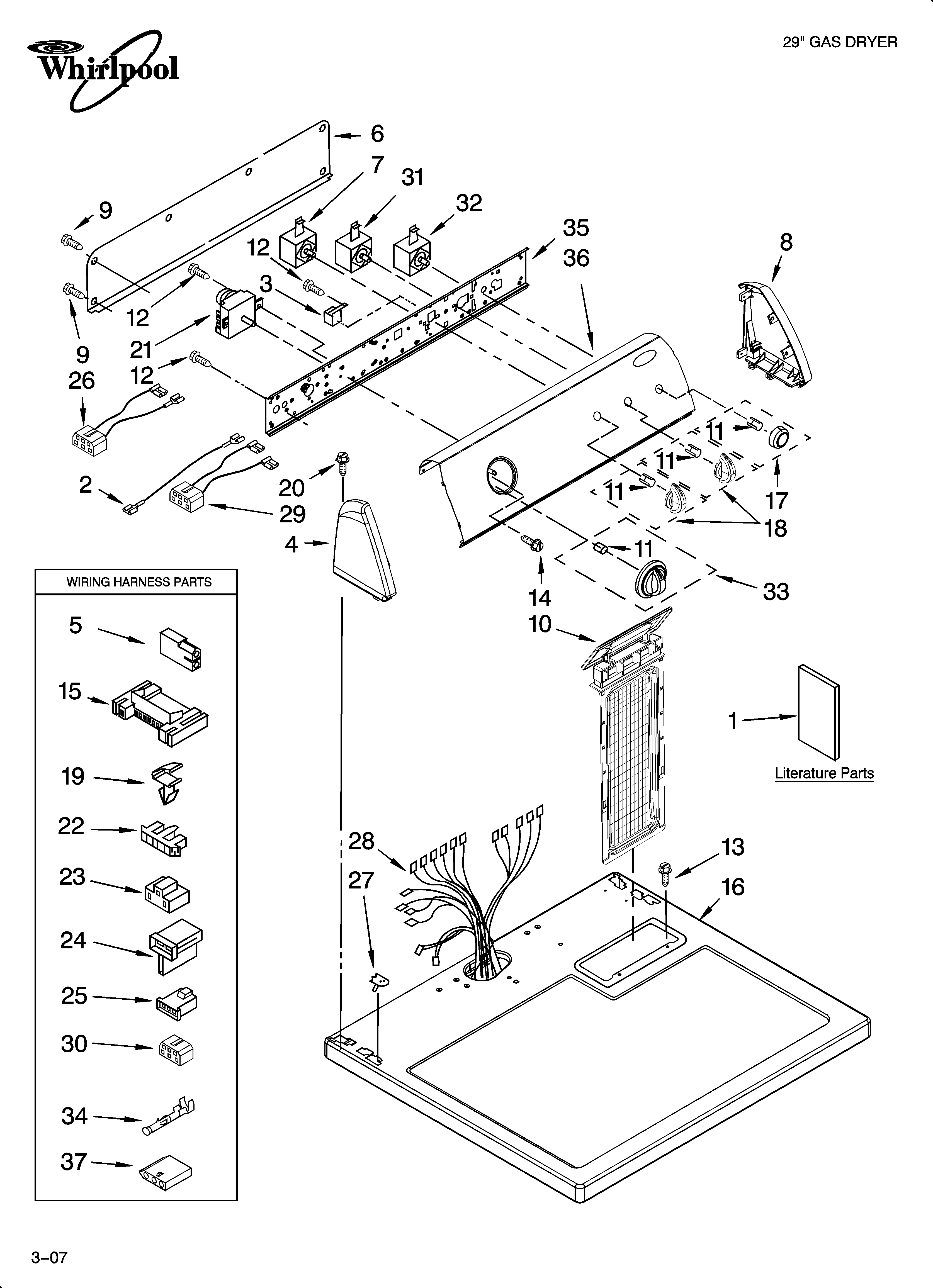 Top and console parts