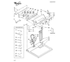 Whirlpool 1CWGD5850SW0 top and console parts diagram
