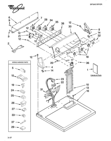 Top and console parts