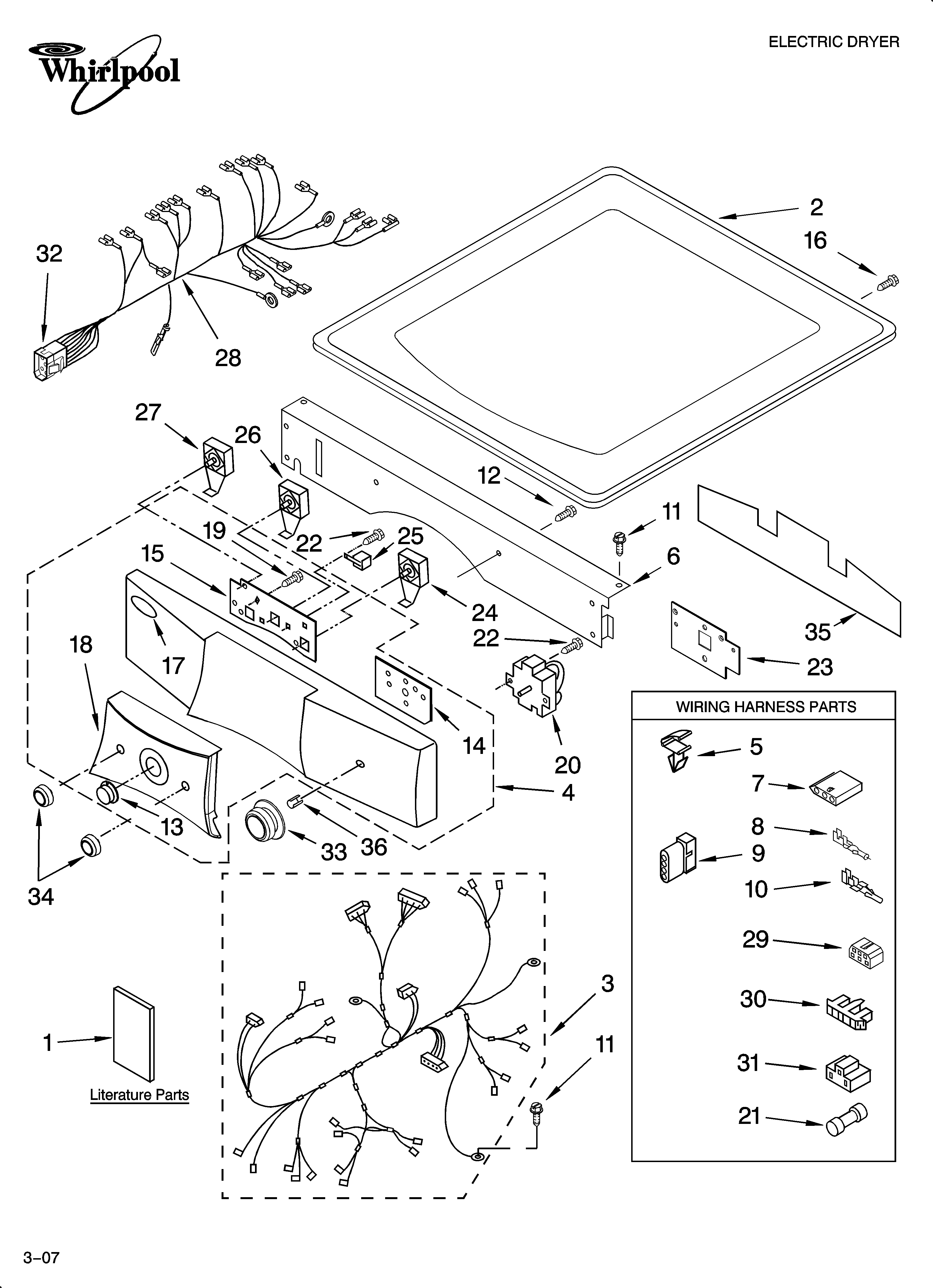 Top and console parts