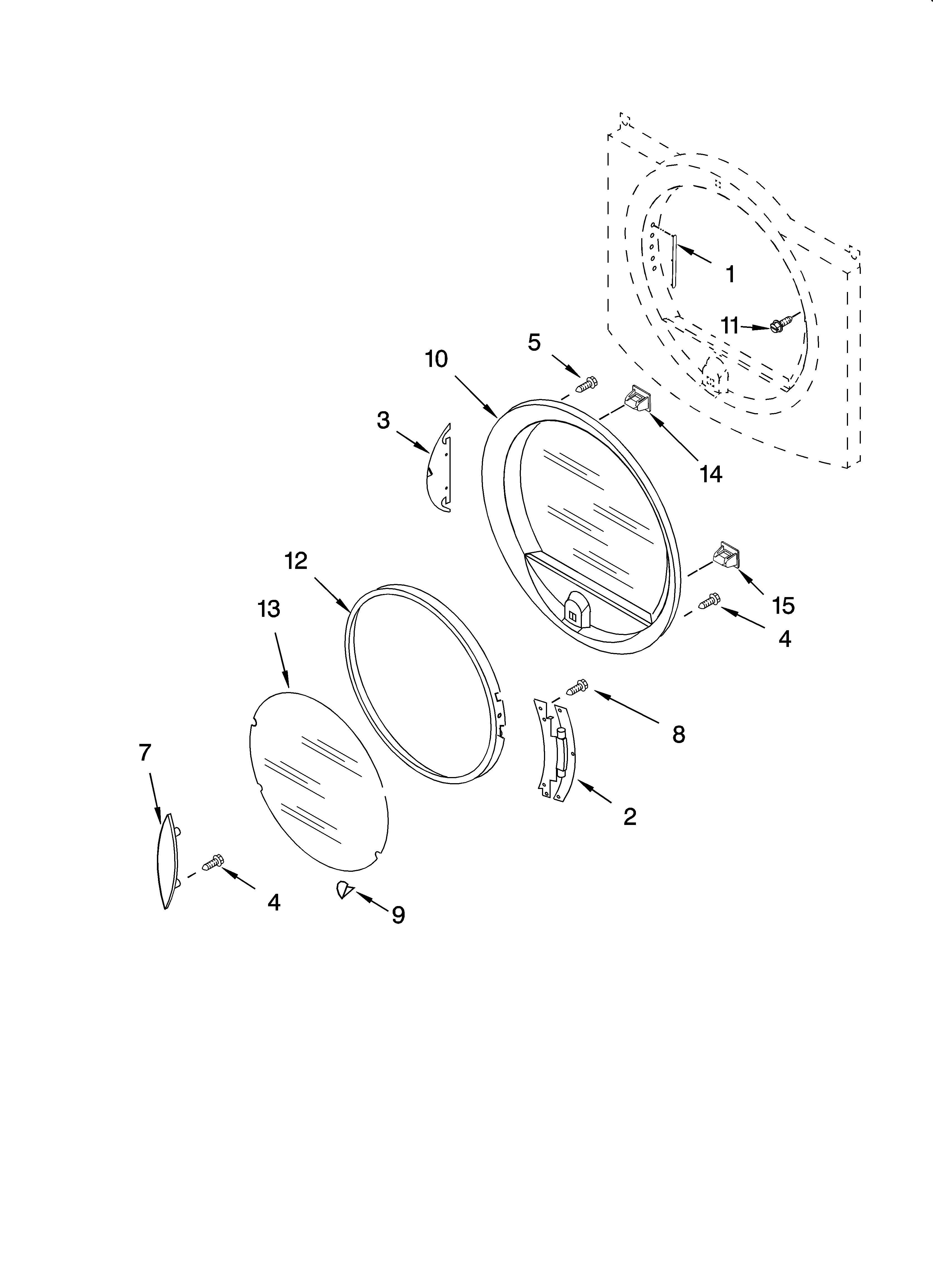 Door parts, optional parts (not included)