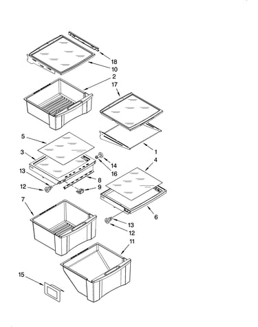 Refrigerator shelf parts