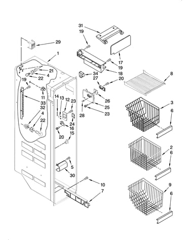 Freezer liner parts