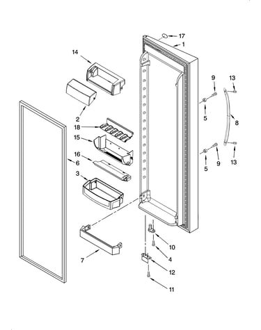 Refrigerator door parts