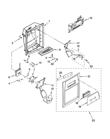 Dispenser front parts