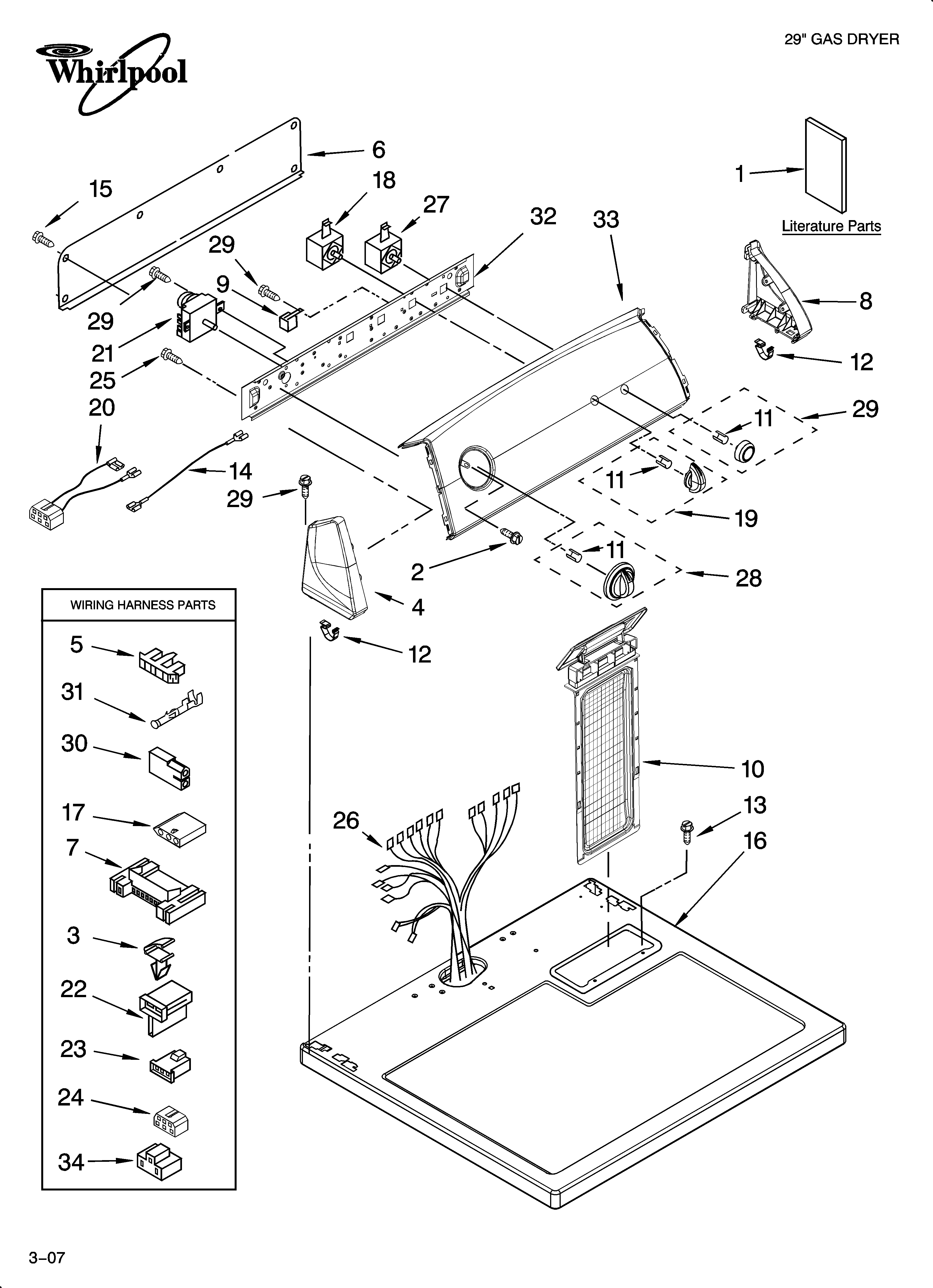 Top and console parts