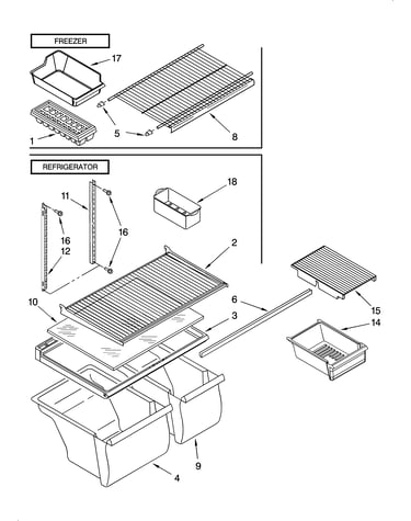Shelf parts, optional parts