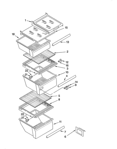 Refrigerator shelf parts