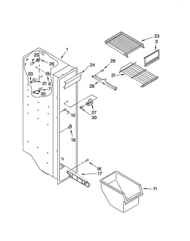 Freezer liner parts