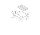 Roper FEP310KW5 drawer & broiler parts diagram