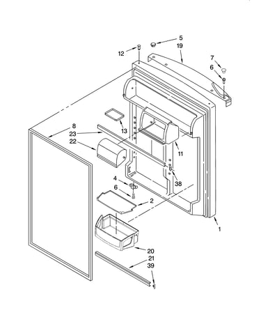 Refrigerator door parts