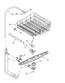 Upper dishrack and water feed parts