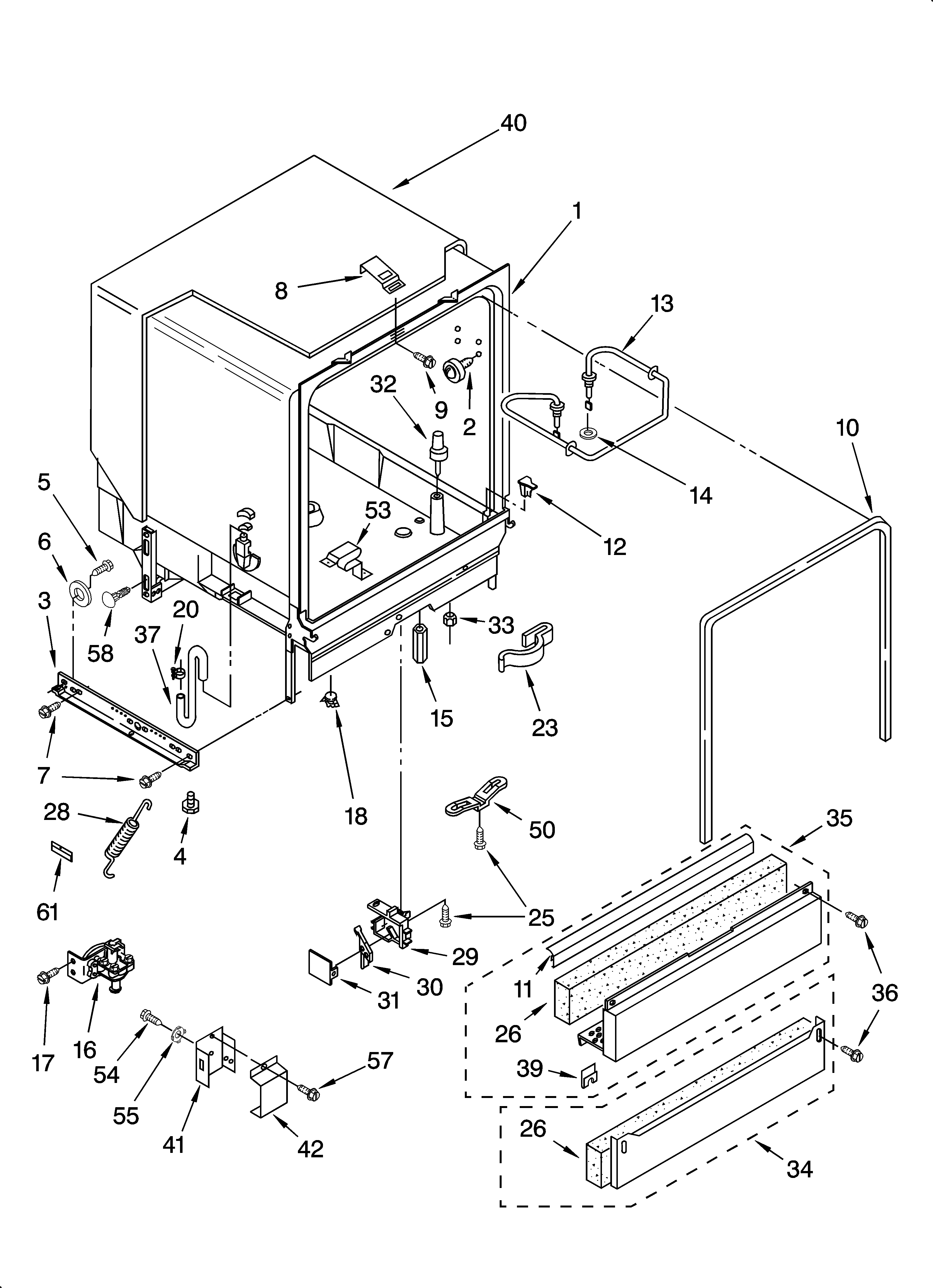 TUB ASSEMBLY PARTS