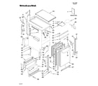 KitchenAid KUIC18PNTS0 cabinet liner and door parts diagram