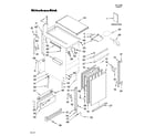 KitchenAid KUIS18PNTW0 cabinet liner and door parts diagram