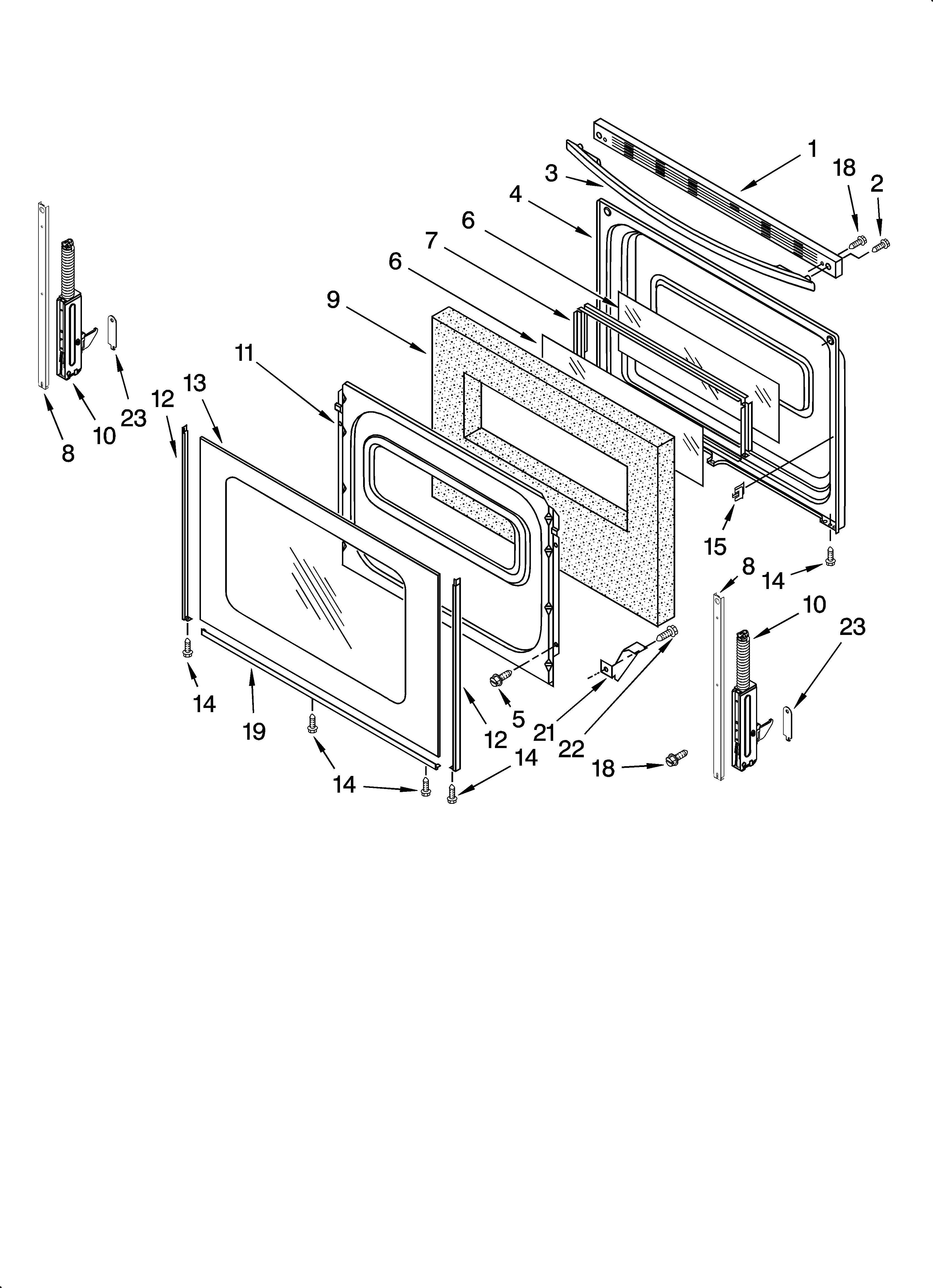 Door parts, optional parts (not included)