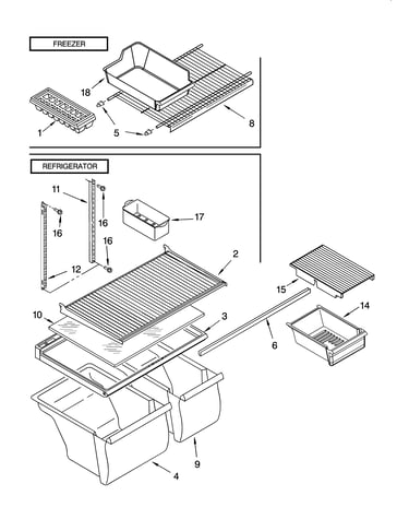 Shelf parts, optional parts